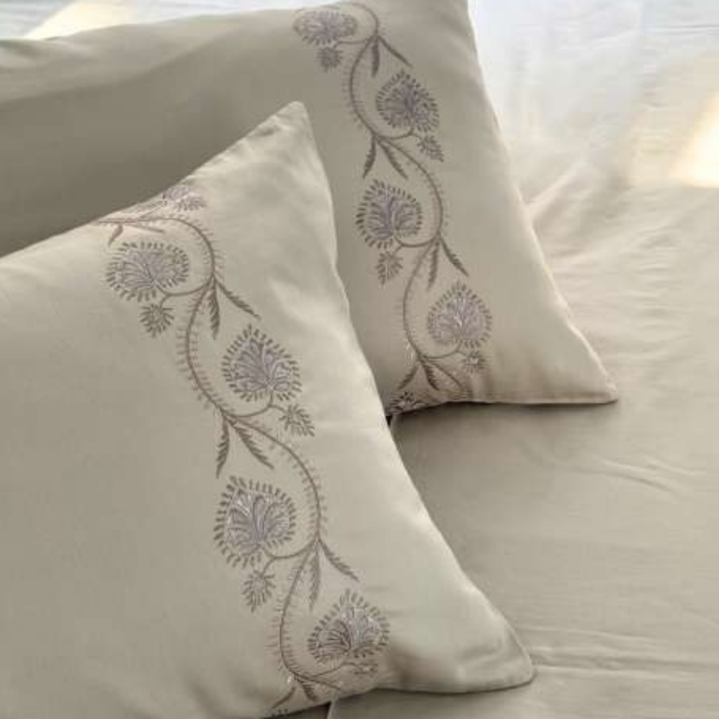 Sadyaska Nora Beige 3 Pcs Bedsheet Set