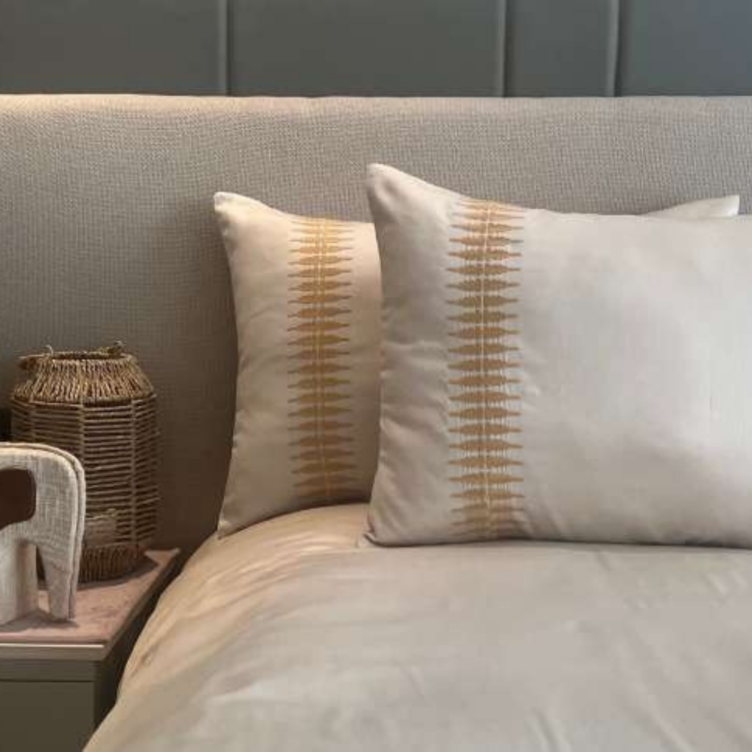 Sadyaska Stella Oats Beige 3 Pcs Bedsheet Set