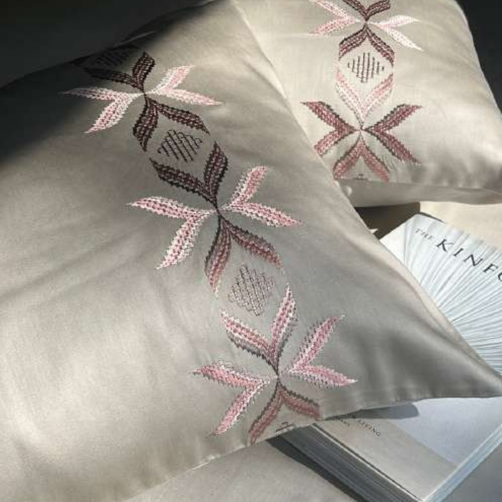 Sadyaska Nadine Beige 3 Pcs Bedsheet Set