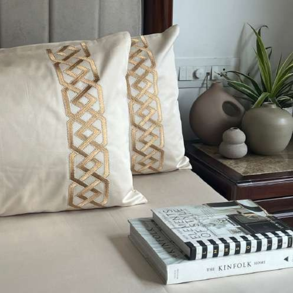 Sadyaska Austin Oats Beige 3 Pcs Bedsheet Set