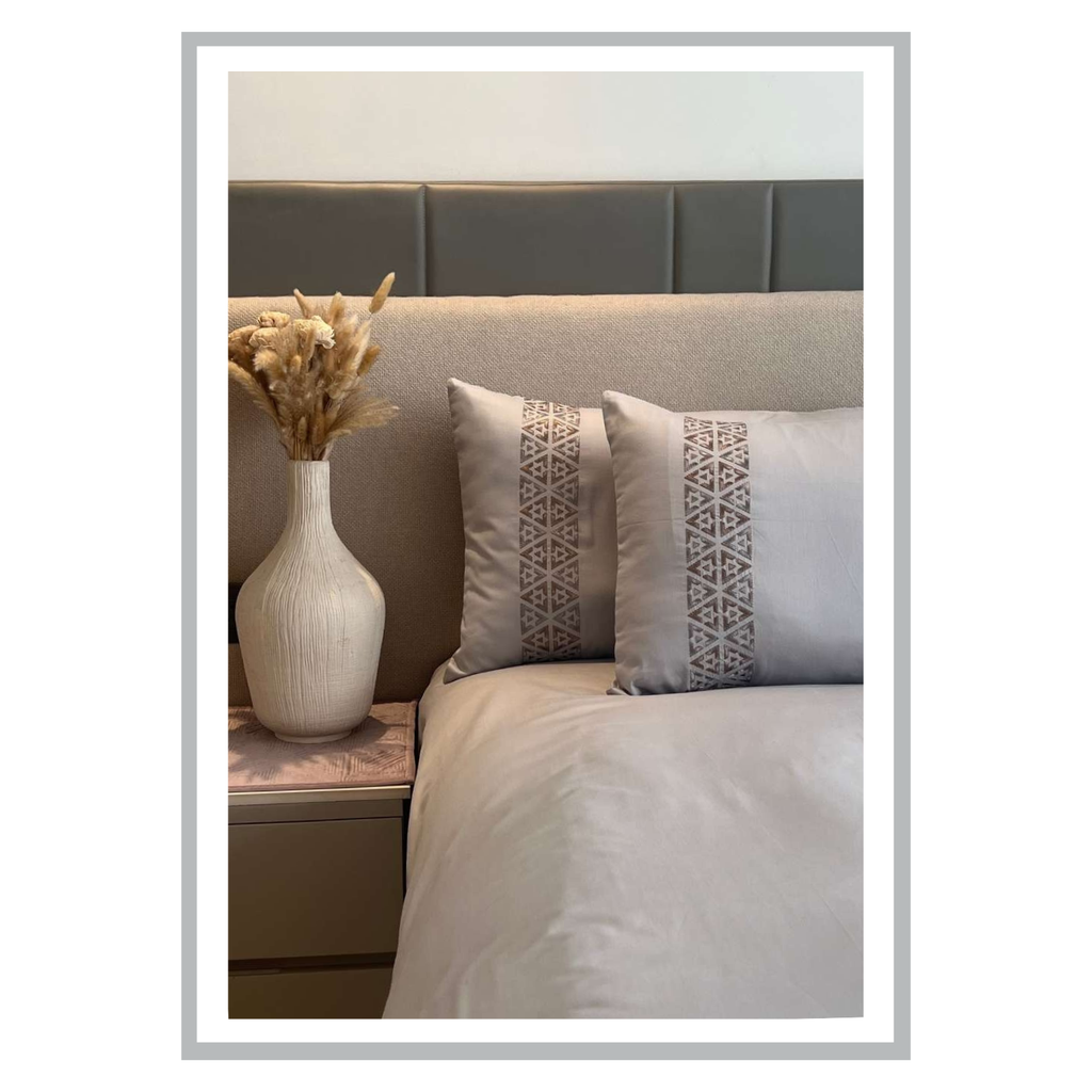 Sadyaska Faye Sandstone Grey 3 Pcs Bedsheet Set