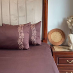 Sadyaska Nora Coffee 3 Pcs Bedsheet Set