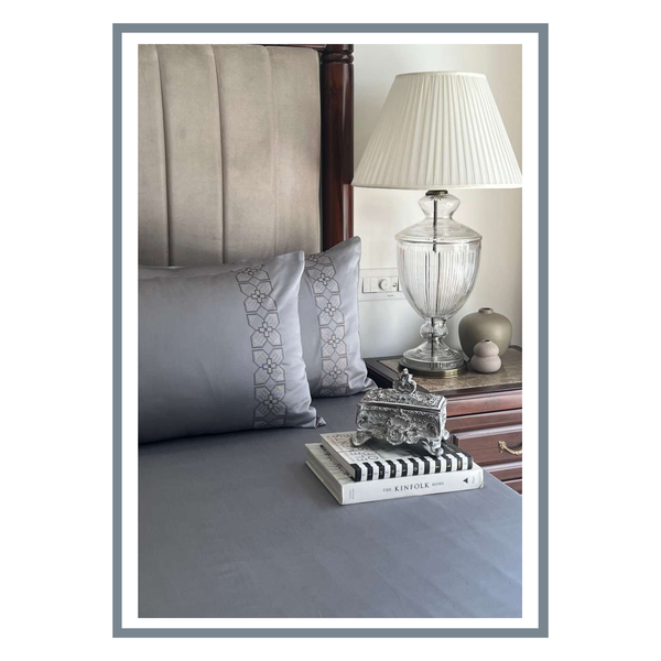 Sadyaska Allure Slate 3 Pcs Bedsheet Set