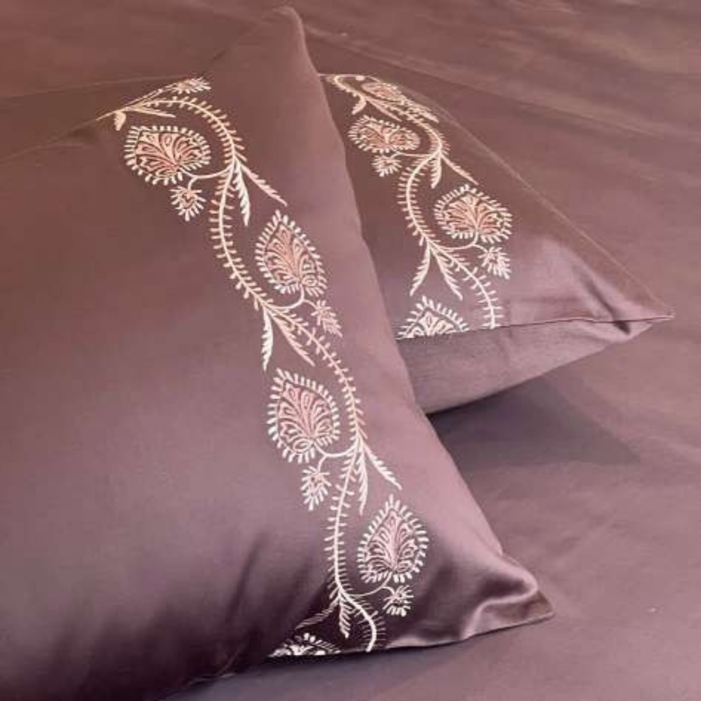 Sadyaska Nora Coffee 3 Pcs Bedsheet Set