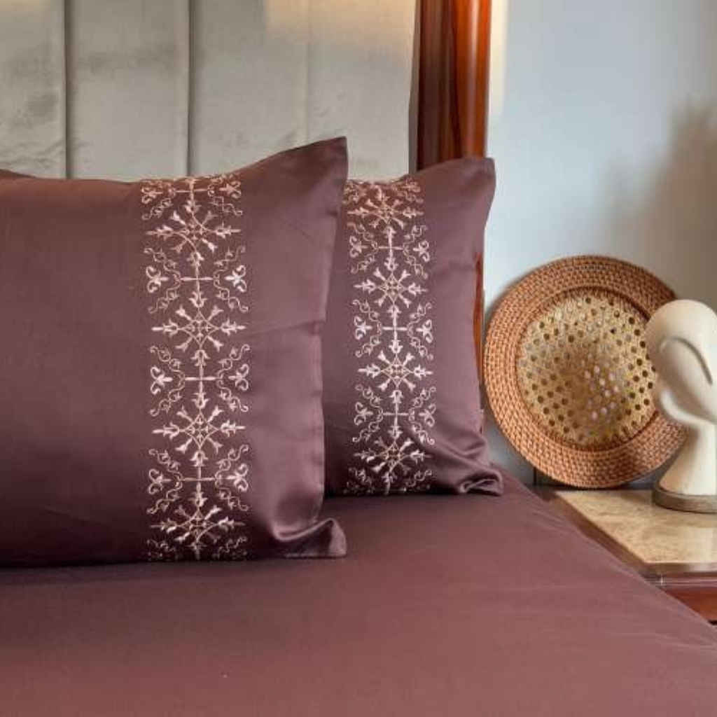 Sadyaska Luna Coffee 3 Pcs Bedsheet Set