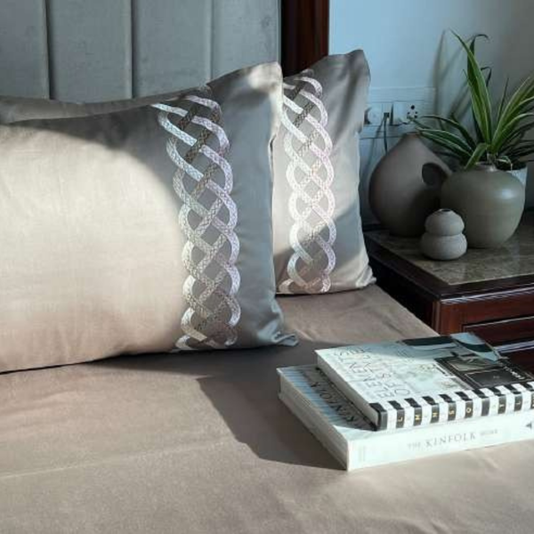 Sadyaska Candace Mocha 3 Pcs Bedsheet Set