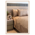 Sadyaska Faye Sand 3 Pcs Bedsheet Set