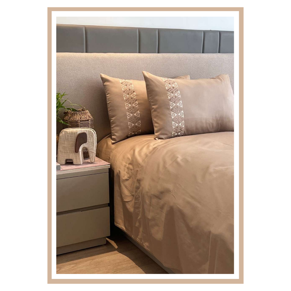 Sadyaska Faye Sand 3 Pcs Bedsheet Set