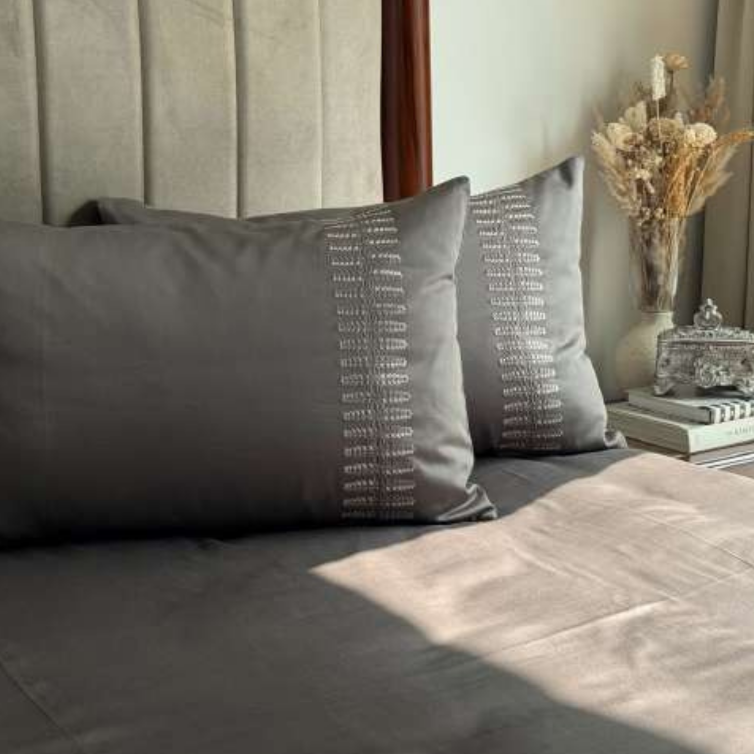 Sadyaska Elise Elephant Grey 3 Pcs Bedsheet Set