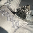 Sadyaska Iris Pearl Grey 3 Pcs Bedsheet Set