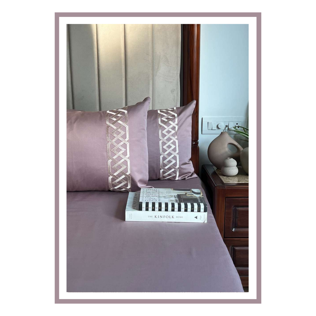 Sadyaska Austin Old Rose 3 Pcs Bedsheet Set