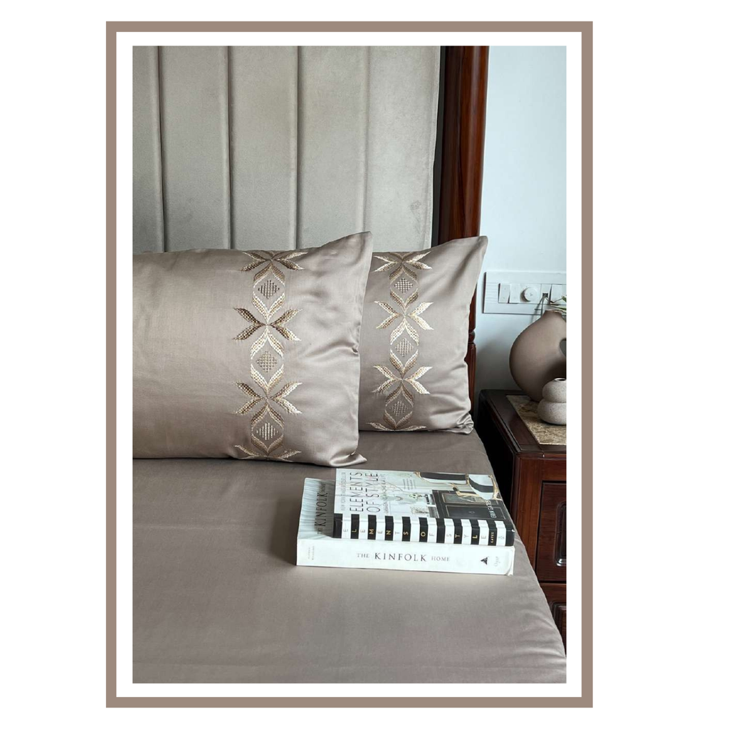 Sadyaska Nadine Mocha 3 Pcs Bedsheet Set