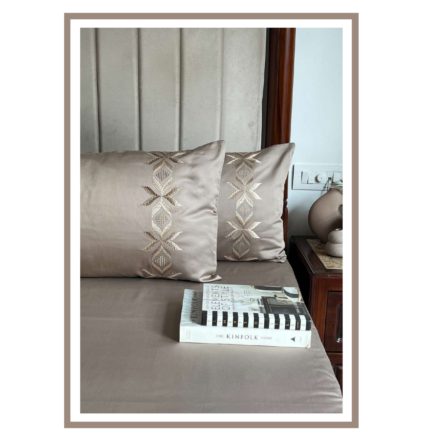 Sadyaska Nadine Mocha 3 Pcs Bedsheet Set