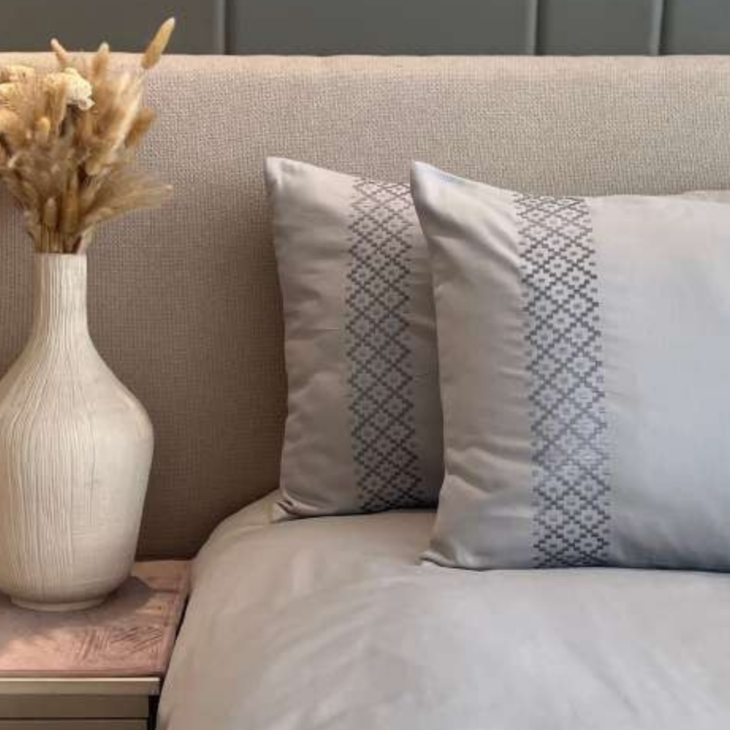 Sadyaska Tessa Pearl Grey 3 Pcs Bedsheet Set