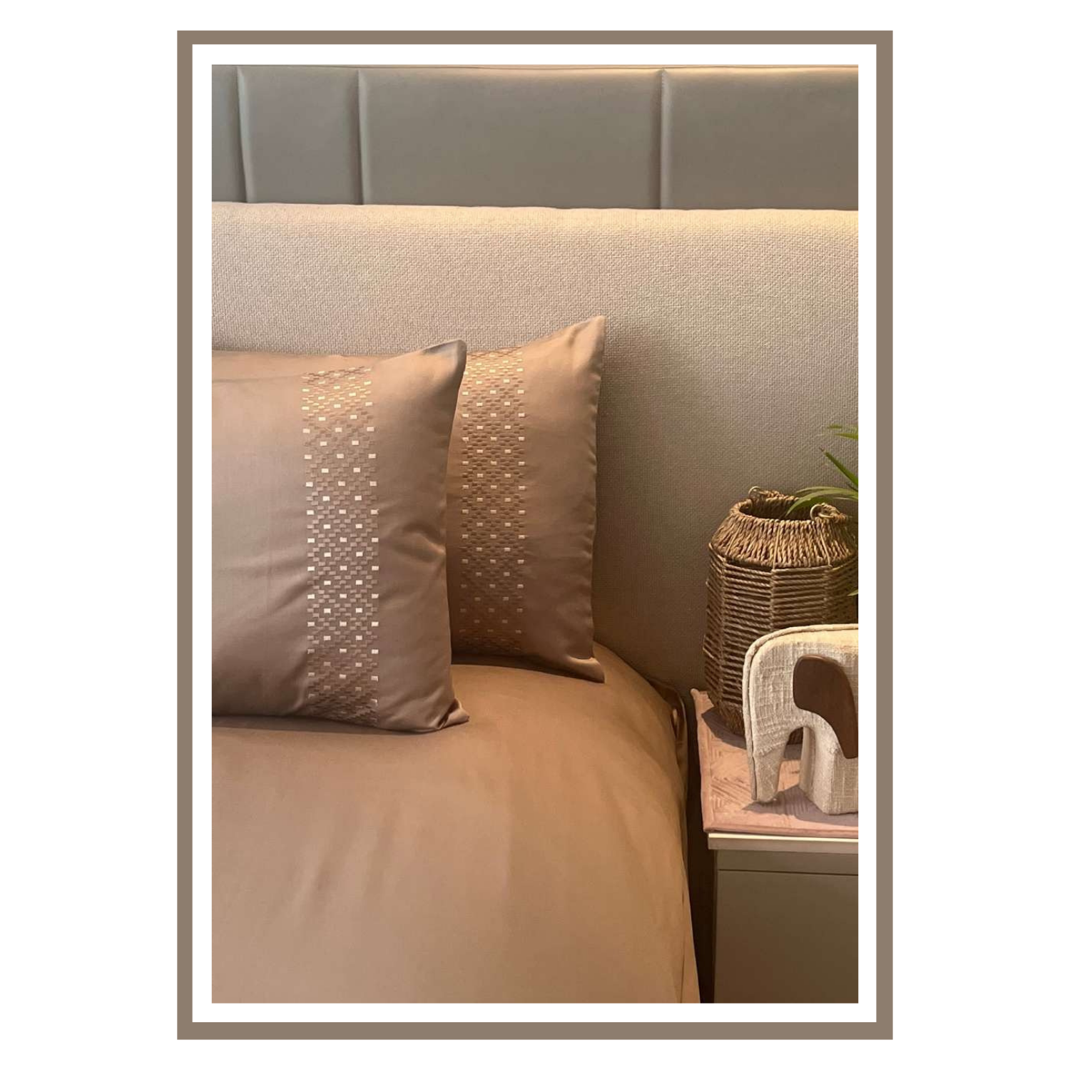 Sadyaska Tessa Mocha 3 Pcs Bedsheet Set