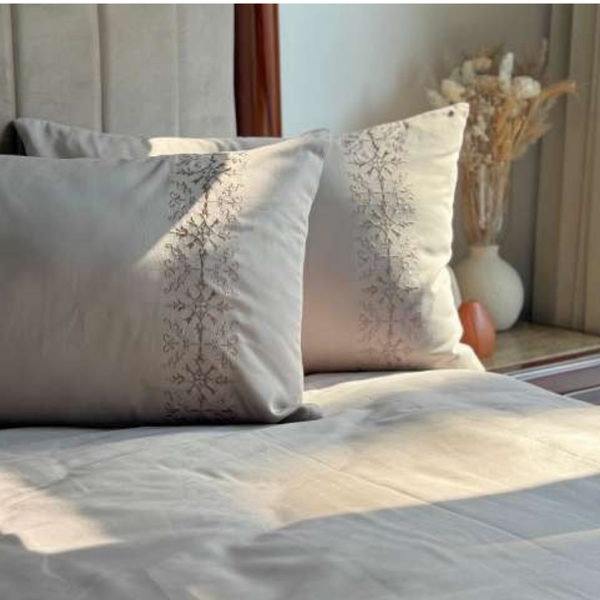 Sadyaska Luna Silver 3 Pcs Bedsheet Set