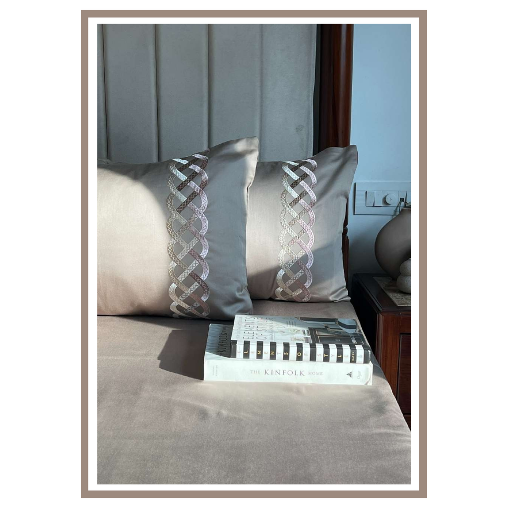 Sadyaska Candace Mocha 3 Pcs Bedsheet Set