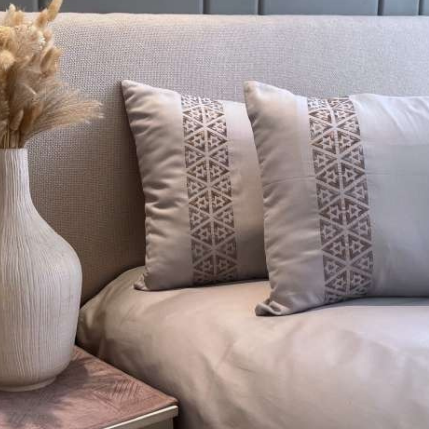 Sadyaska Faye Sandstone Grey 3 Pcs Bedsheet Set