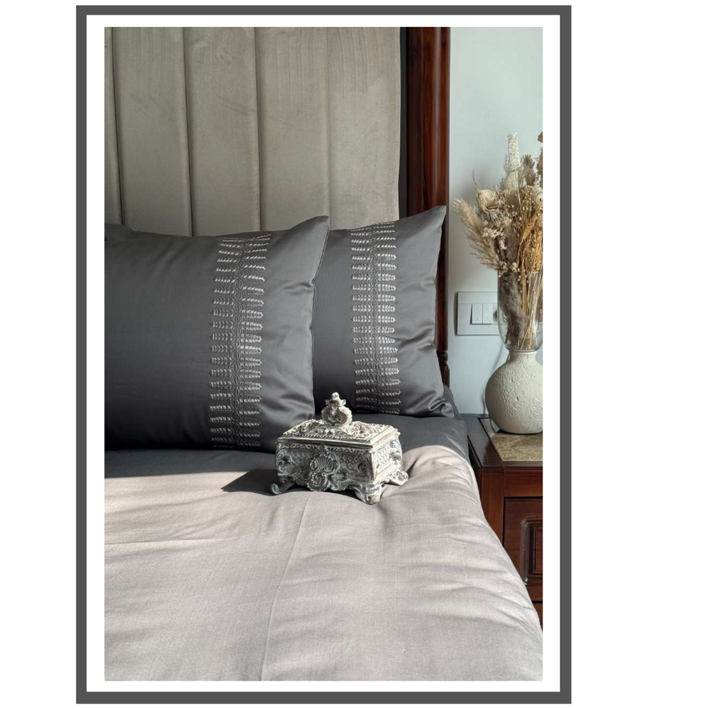 Sadyaska Elise Elephant Grey 3 Pcs Bedsheet Set
